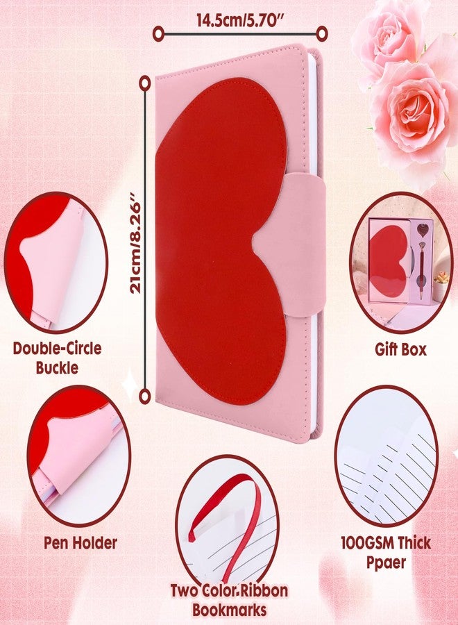 YOYTOO Heart-Shaped Diary for Girls, Hardcover Leather Journal Set with Ballpoint Pen, Keychain, Birthday Gifts for Little Girls Age 5 6 7 8 9 10-12 Years Old - Image 4